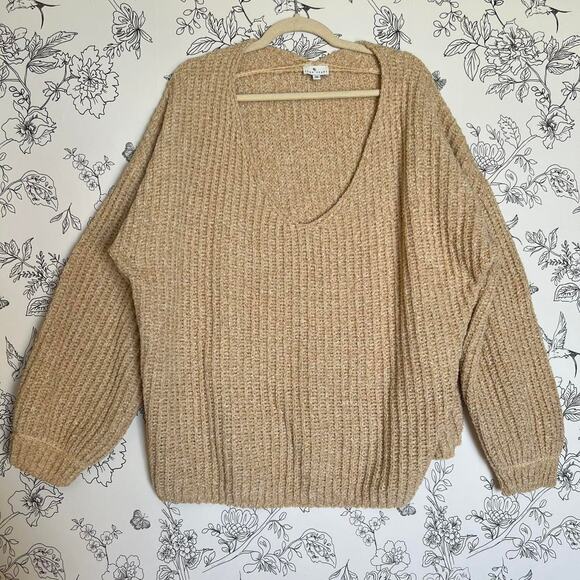 True craft oversized tan golden sweater - Picture 1 of 6